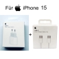Preview: Apple iPhone 15 Plus 35W Ladegerät MHJJ83ZM/A + 1m USB‑C auf USB-C MQKJ3ZM/A Ladekabel